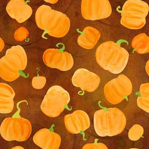 pumpkins scatter orange