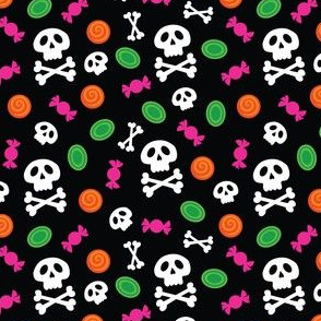 Halloween Amy Fabric Skull and Crossbones