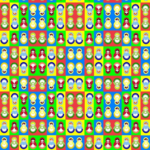 12 russian dolls - colour changed