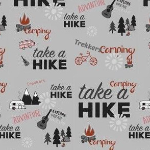 Take A Hike - Gray and Red