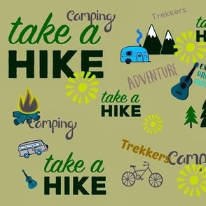 Take A Hike Green and Blue