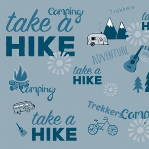 Take A Hike Blue on Blue