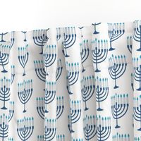 menorah on white