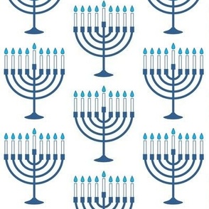 menorah on white