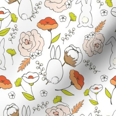 Bunnies and Flowers