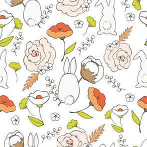 Bunnies and Flowers