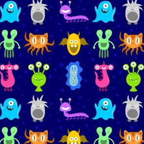 Colorful Monsters Blue