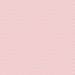 4" White Polka Dots Pink Back