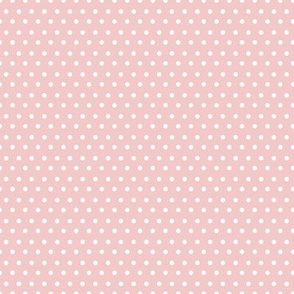 8" White Polka Dots Pink Back