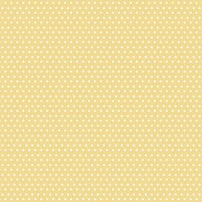 4" White Polka Dots Yellow Back