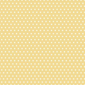 8" White Polka Dots Yellow Back