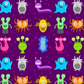 Colorful Monsters Purple