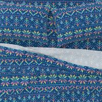 Fair Isle - Rainbow on Blue