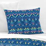 Fair Isle - Rainbow on Blue