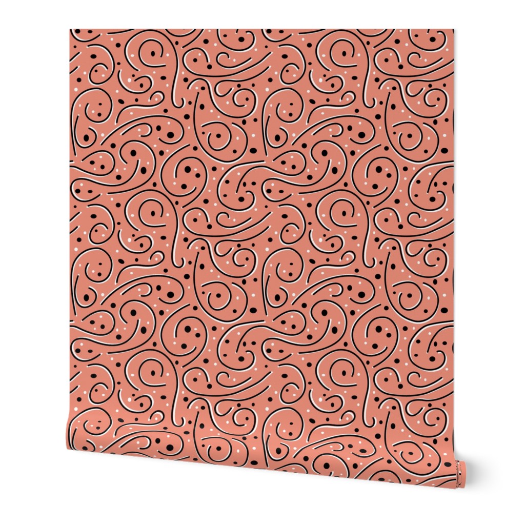 Funky Dots 'n Swirls | Peach