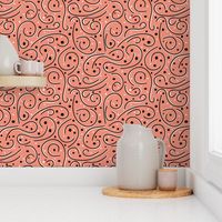 Funky Dots 'n Swirls | Peach