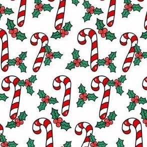Christmas Candy Canes on White