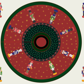 Nutcracker Christmas tree skirt