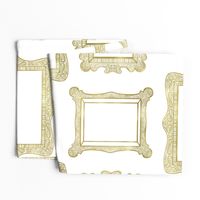 Gold photo frame DIY gallery wall - gold on white