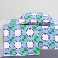 Celtic Rings block - Purple Green