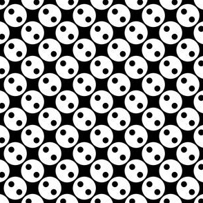 Button Dots - White on Black