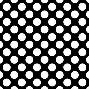 Medium Dots - White on Black