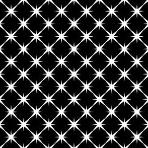 Star Grid - White on Black