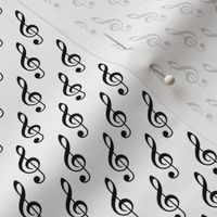 Treble Clef - Black on White - Small