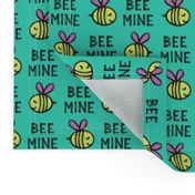 Bee Mine - teal 2 - valentines day 