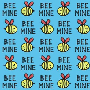Bee Mine (red) - blue 2 - valentines day 
