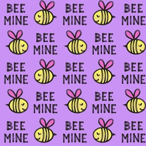 Bee Mine - purple 2 - valentines day 