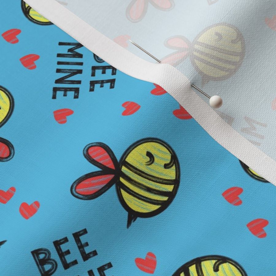 Bee Mine (Red)  - Blue - valentines day