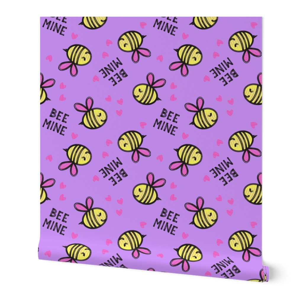 Bee Mine - Purple - valentines day