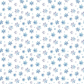 Watercolor Snowflakes Smaller