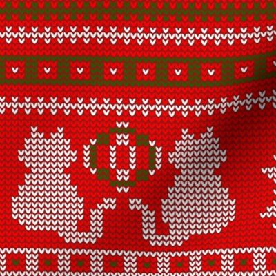 Holiday Cat Knit and Purl (Fair Isle)