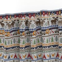 Fair Isle Happy Camper // Winter Wonderland with Woodland Animals