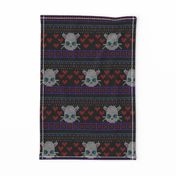 Fair Isle Cat on black for boys