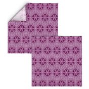 Sketchy Hexi Stars of Mauve Orchid on Sweet Plum