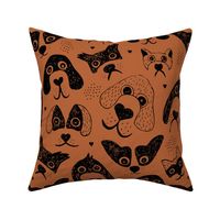 Dogs are awesome cool puppy love animal design black ink on copper JUMBO