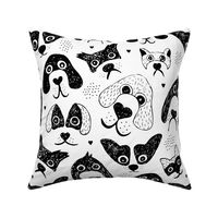 Dogs are awesome cool puppy love animal design black ink monochrome JUMBO