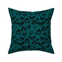 Dogs are awesome cool puppy love animal design black ink on teal green