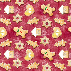 Gingerbread Cookie Pattern Rotated