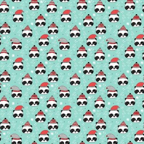 MINI panda christmas print - winter panda fabric, panda fabric by the yard, christmas panda, cute kawaii fabric, andrea lauren fabric, mini print, tiny print, small print - light