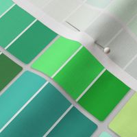 paint chips - greens and teals