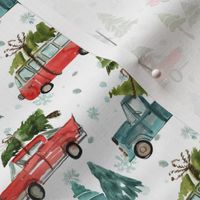 Small / Christmas Santa's Other Ride // Woodland Trees