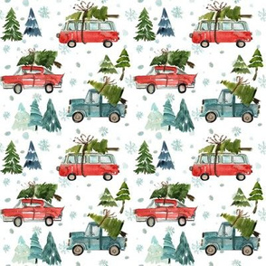 Small / Christmas Santa's Other Ride // Woodland Trees