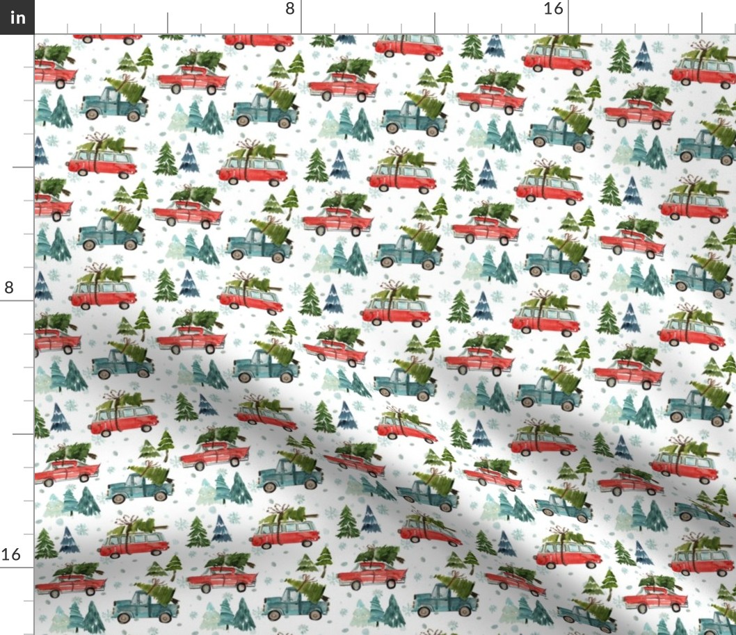 Small / Christmas Santa's Other Ride // Woodland Trees