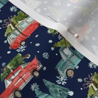 4" Santa's Other Ride // Woodland Trees // Navy