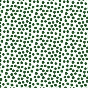 4" Green Polka Dots and White