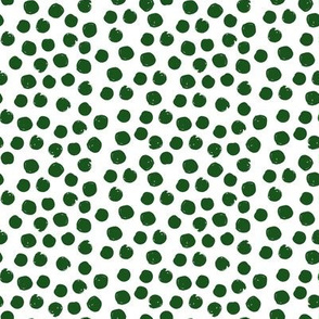 8" Green Polka Dots and White